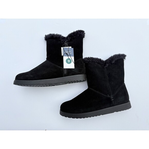 New Women's Mid Shearling Style Boots - Universal Thread - Black - Size 9 NWT - Picture 6 of 9